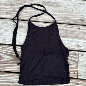 Black Halter Neck Crop Top Forever 21